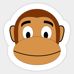 Monkey face Sticker